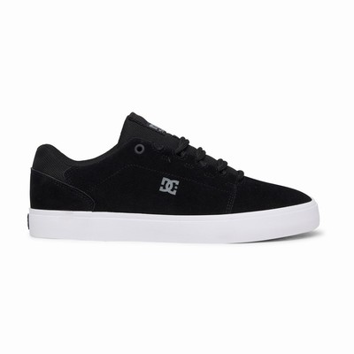 DC Hyde S Suede Men's Black/White Skate Shoes Australia GVN-210